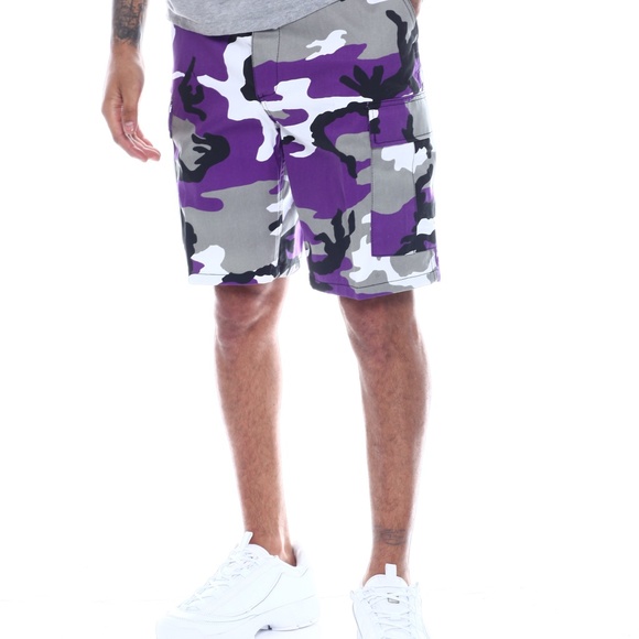 ROTHCO MEN'S BDU ARMY ULTRAVIOLET CAMO (SHORT PURPLE / WHITE / GREY / BLACK) - Picture 1 of 10